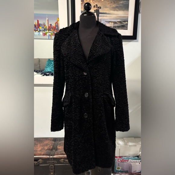 Marvin Richards Jackets & Blazers - ❤️Vintage 90’s Marvin Richards Faux Persian Lamb Coat-Sz S